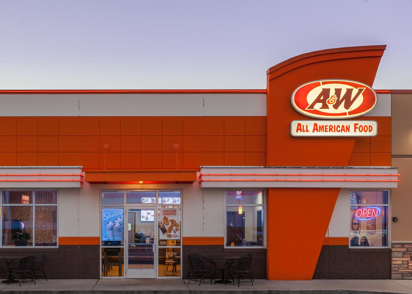 Front of an A&W Restaurant